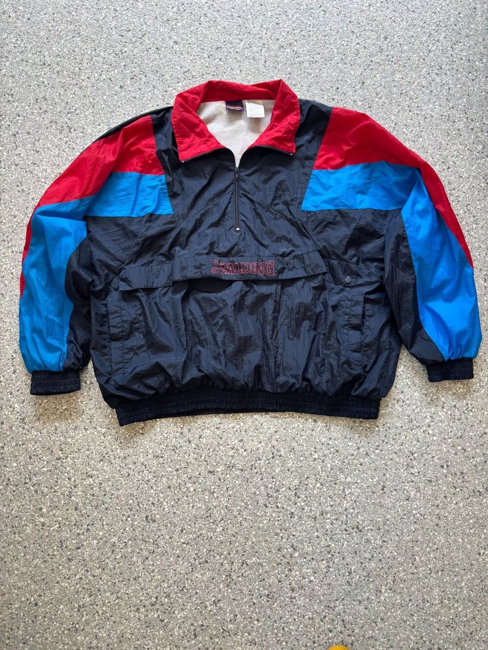 Spalding Vintage 90s Red + Blue Pullover size 3XL